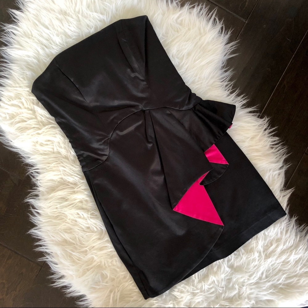 French Connection, Strapless Party Dress, Black - Picture 2 of 5